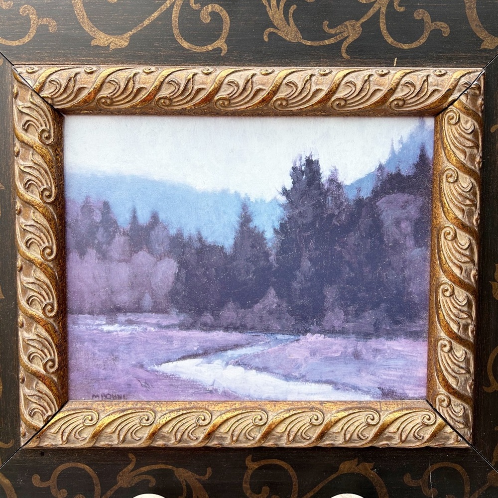 Signed Original Spooky Scenery Forest Trees Fine Art Artwork Framed - Picture 2 of 9